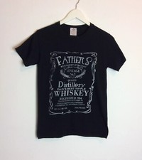 Fathers Day Tshirt Mens Size S Black Jack Daniels Whisky Themed Top Gift Dad