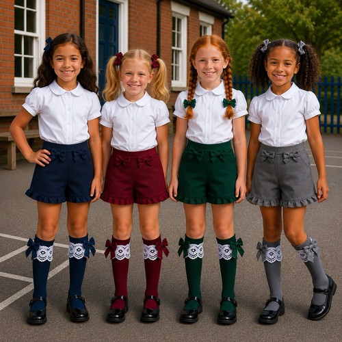Girls school shorts with - girls,