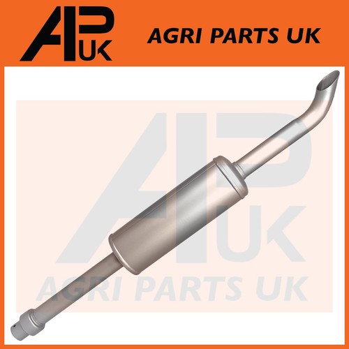 Curved silver exhaust silencer - silver,