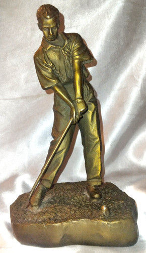 Inch tall bronze golfer - inch,