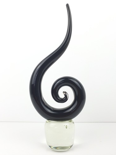 Large black twist swirl glass - twist,