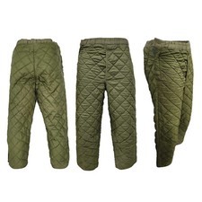 Lined Trouser Original Dutch Army Surplus Vintage Warm Quilted Liner Winter