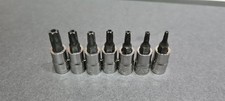 Blue Point 1/4" drive tamper-proof Torx sockets T40 to T10 - NEW