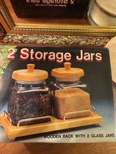 Storage glass jars with - 2,