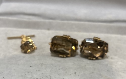 Vintage swank smoky quartz - vintage,