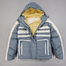 Quechua Womens Ski Jacket Grey 8 UK 36 Puffer Waterproof Down Full Hooded