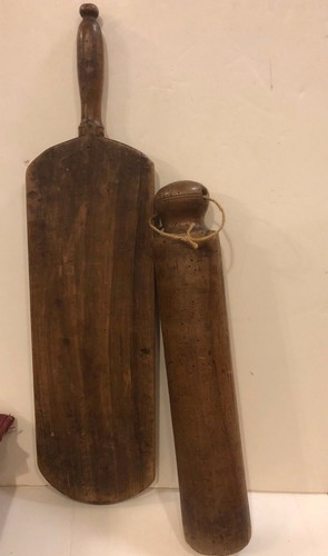 Early primitive wood mangle - wood,