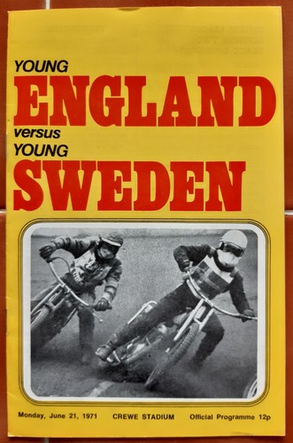 Crewe speedway programme - speedway,