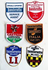 Lambretta Service/Travel/Italia Patches - Embroidered - Iron or Sew On