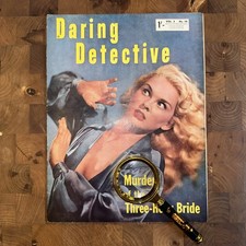 RARE! Vintage Daring Detective Magazine : Pulp Fiction : True Crime : 1951