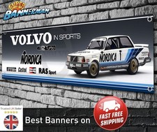Volvo 242 Turbo Race Car PVC Banner for Garage, Workshop, etc