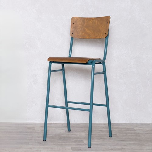 Wooden bar stool green frame - stool,