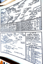 MAP OF NORTH WALES inc HORSE &
