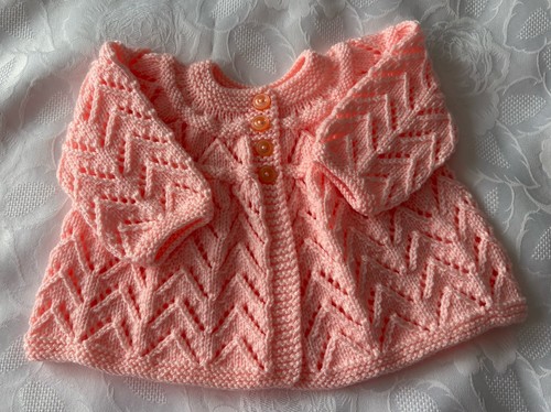 New hand knitted girl - girl's, peach