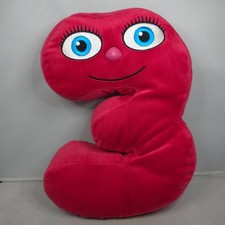 2008 Gosh! Numberjacks - Number 3 - Medium Plush Soft Toy 10" Three Beanie Rare