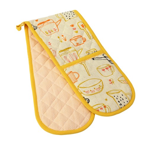 Cups double oven gloves - double, mitts