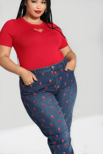 Hell bunny strawberry denim - hell,