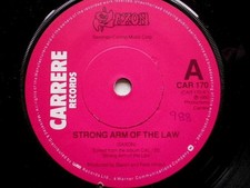 Saxon Strong Arm Of The Law 7" Carrere CAR170 EX 1980 there is handwritten nu...