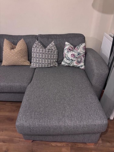 Dfs layla grey fabric - fabric, corner