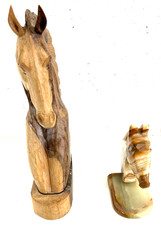 Wooden, Stone, Horse, Head Ornaments