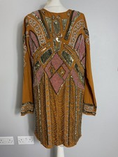 River Island mini dress rust