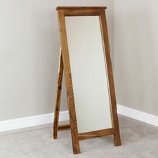 Rustic Oak Freestanding Cheval