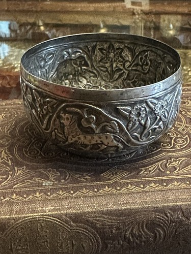 Antique decorative silver bowl - decorative,