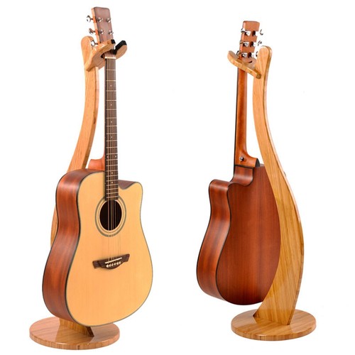 Deluxe solid wood guitar stand - wood,