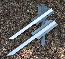 2-Tier Straight Timber Railway Sleeper Bracket Driveway Pathway Edging Planter