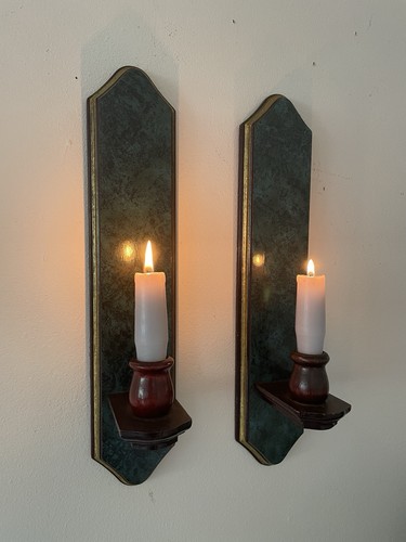 Pair vintage wall candle - pair,