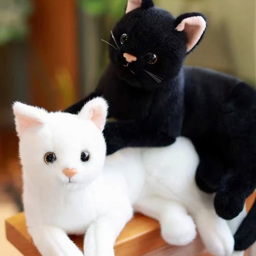 30cm cat plush doll black - 30cm,