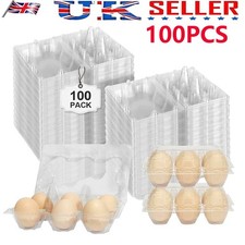 100PCS Clear Egg Cartons Grid