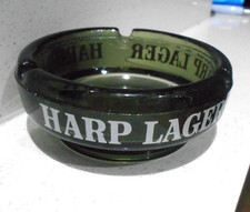 HARP LAGER GLASS ASHTRAY IDEAL, FOR HOME BAR or MAN CAVE
