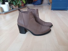 Feud London taupe faux leather ankle boots