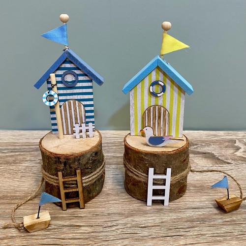 Rustic beach huts wooden - huts, block
