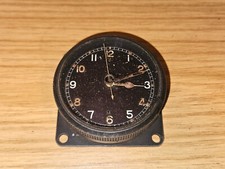 WW2 WWII RAF Early 1939 dated Spitfire Aircraft Instrument panel 8 day clock