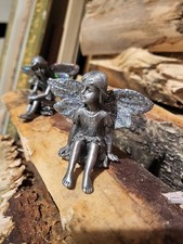 2 X Metal Fairy Figures with