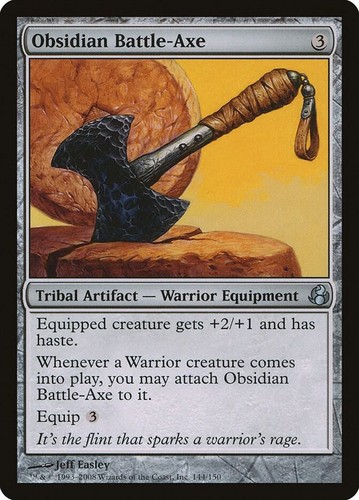 Mtg tcg obsidian battle axe - obsidian, battle-axe