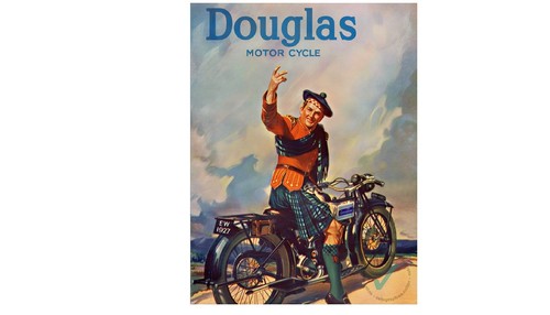 Douglas motorcycles metal sign - douglas,