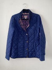 Rampant Sporting quilted navy jacket – size 12 – lightly padded & floral lining