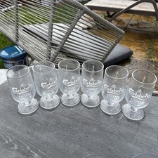 6x Carlsberg Half Pint Glasses