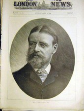 Original Old Antique Print