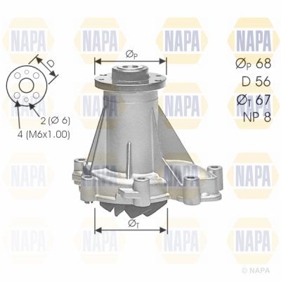 Napa water pump for mercedes - for,