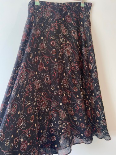 Silk skirt size black - silk,