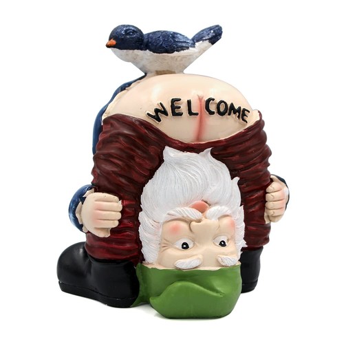 Funny cheeky garden - cheeky, gnome