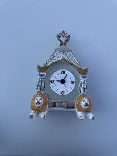 Russian gzhel majolica lion - gzhel,
