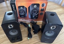 Stereo Desktop Speakers 2.0 Aux 3.5mm DC Powered Creative Inspire T10 Pair