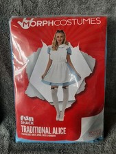 Women`s Traditional Alice Costume Size S Ladies Wonderland Fancy Dress Book Day