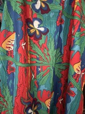 1.5m X 1.4m Wide Cotton Fabric Big Print Palms Colourful (Halloween?) Hawaiian