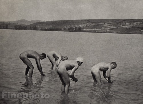 1915 vintage 11x14 nude men - vintage,